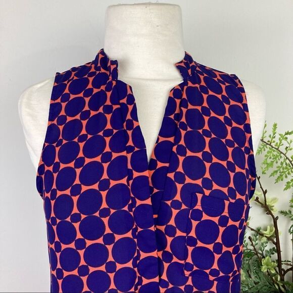 PAPERMOON blouse | purple orange | size small | sleeveless | stitch fix - Picture 3 of 11